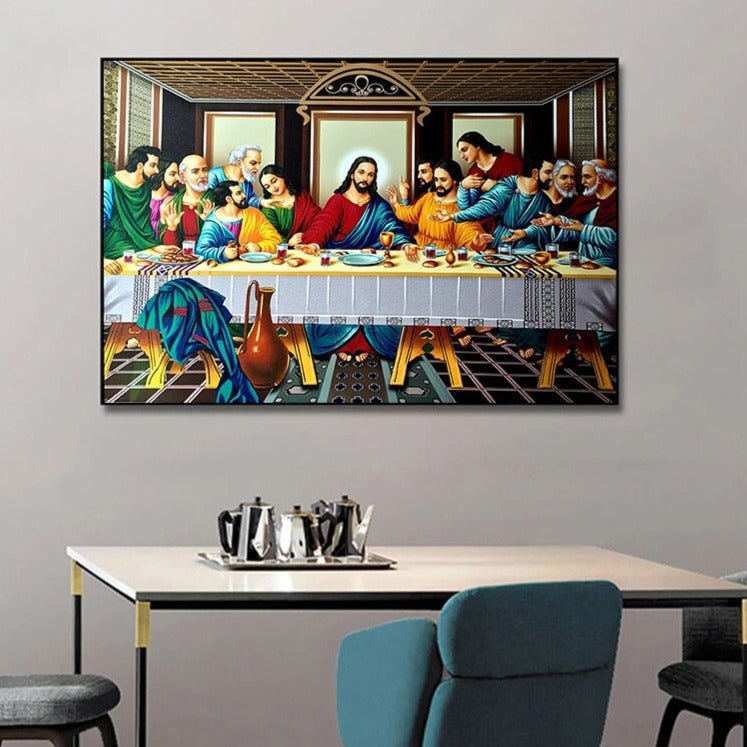 Leonardo da Vinci: The Last Supper Canvas Wall Art-ChandeliersDecor