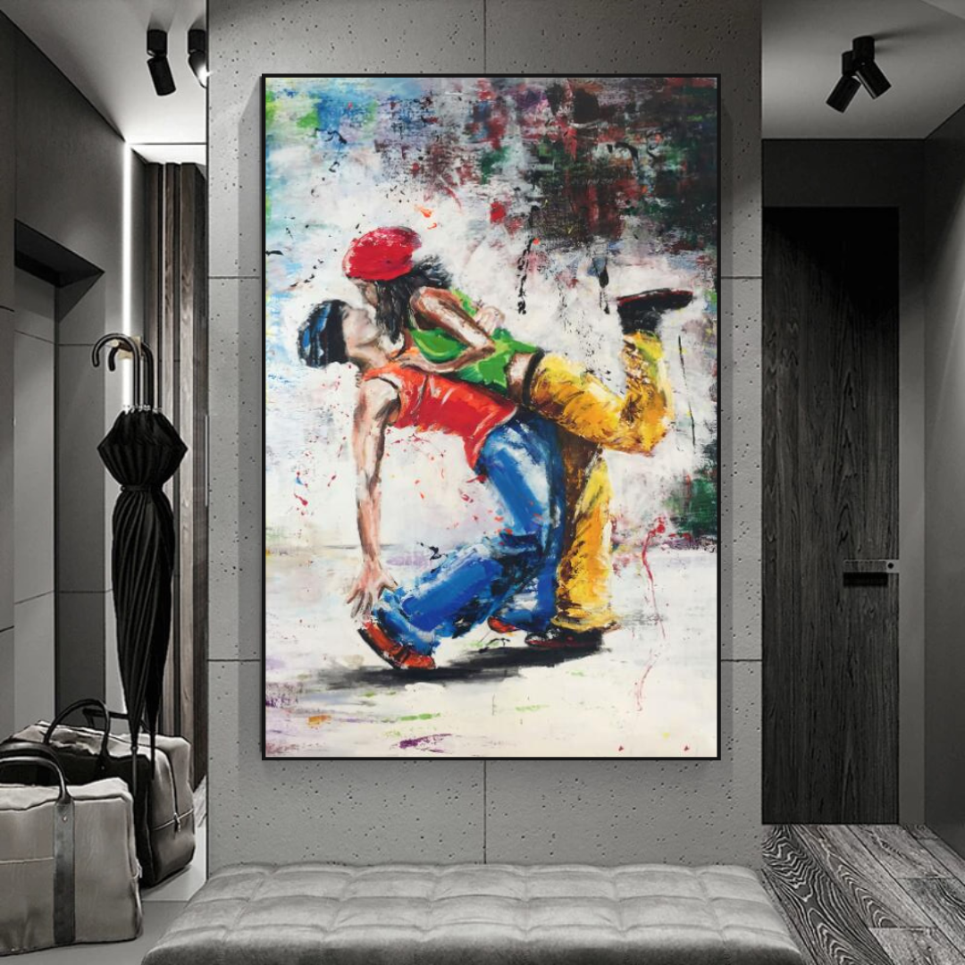 Let's Dance on the Singer's Beat: Musical Canvas Wall Art-ChandeliersDecor