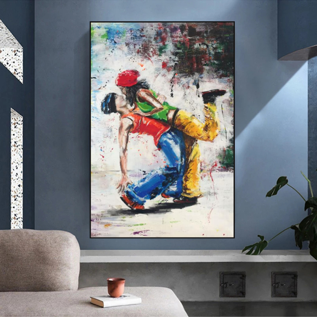 Let's Dance on the Singer's Beat: Musical Canvas Wall Art-ChandeliersDecor