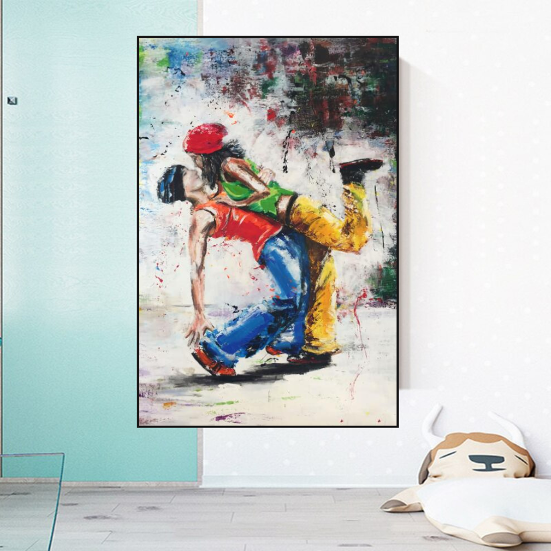 Let's Dance on the Singer's Beat: Musical Canvas Wall Art-ChandeliersDecor