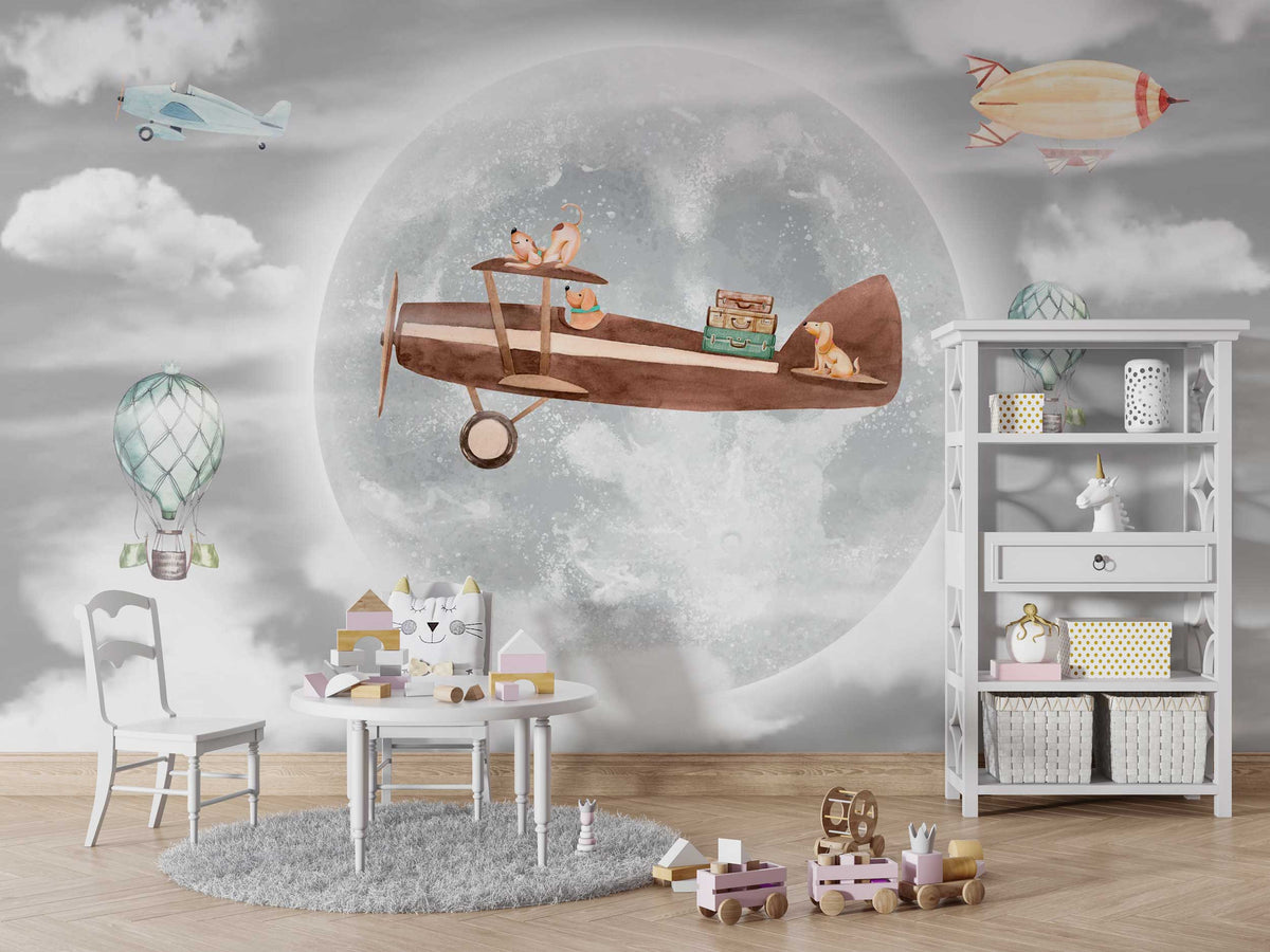 Let's Fly Together - Kids Room Wallpaper Mural