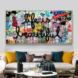 Life Is Beautiful Canvas Wall Art-ChandeliersDecor