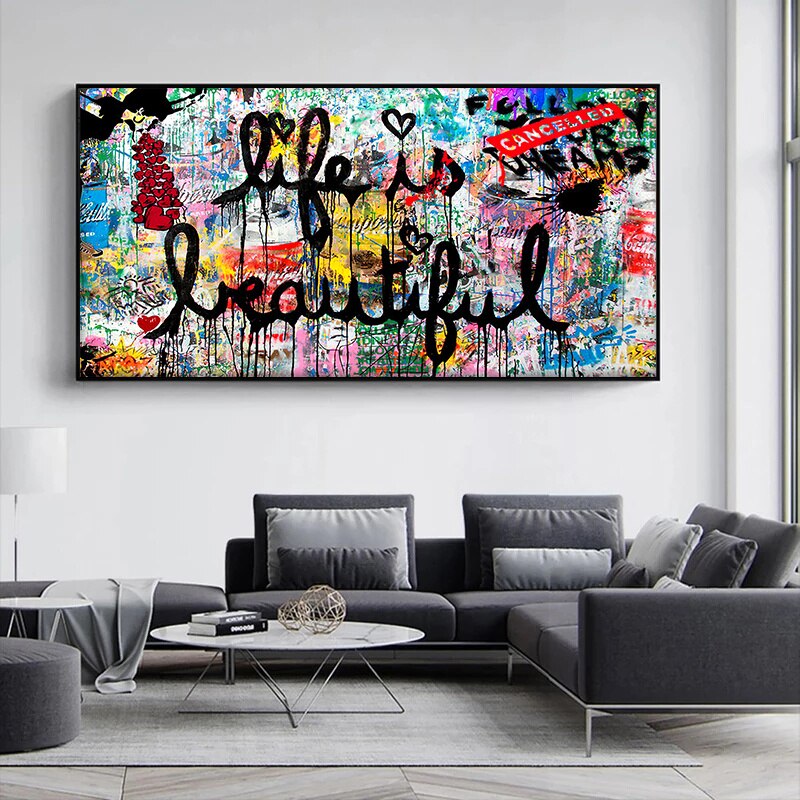 Life Is Beautiful Canvas Wall Art-ChandeliersDecor