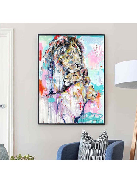 Lion Family Art: Symbol of Love – Decorate Your Space-ChandeliersDecor