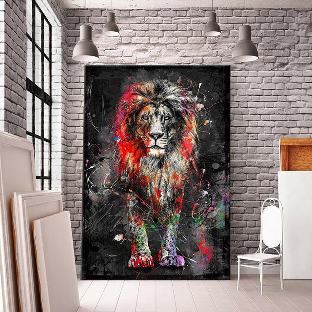 Lions Kingdom Canvas Wall Art-ChandeliersDecor