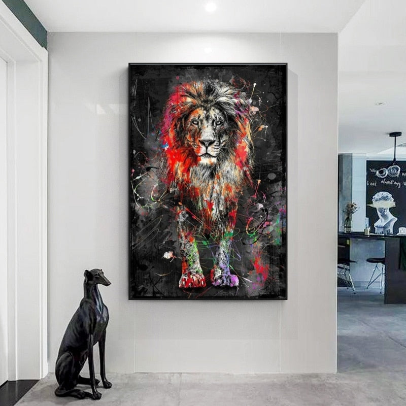 Lions Kingdom Canvas Wall Art-ChandeliersDecor