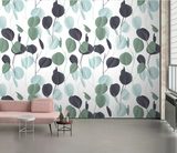 Little Green Pattern - Leaves Wallpaper Mural-ChandeliersDecor