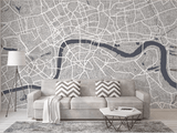 London Map Wallpaper Murals-ChandeliersDecor.com