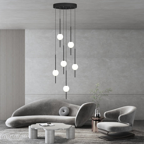 Long Line Glass Ball Chandelier - Lighting Solution.