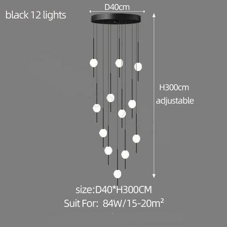 Long Line Glass Ball Chandelier - Lighting Solution.-ChandeliersDecor