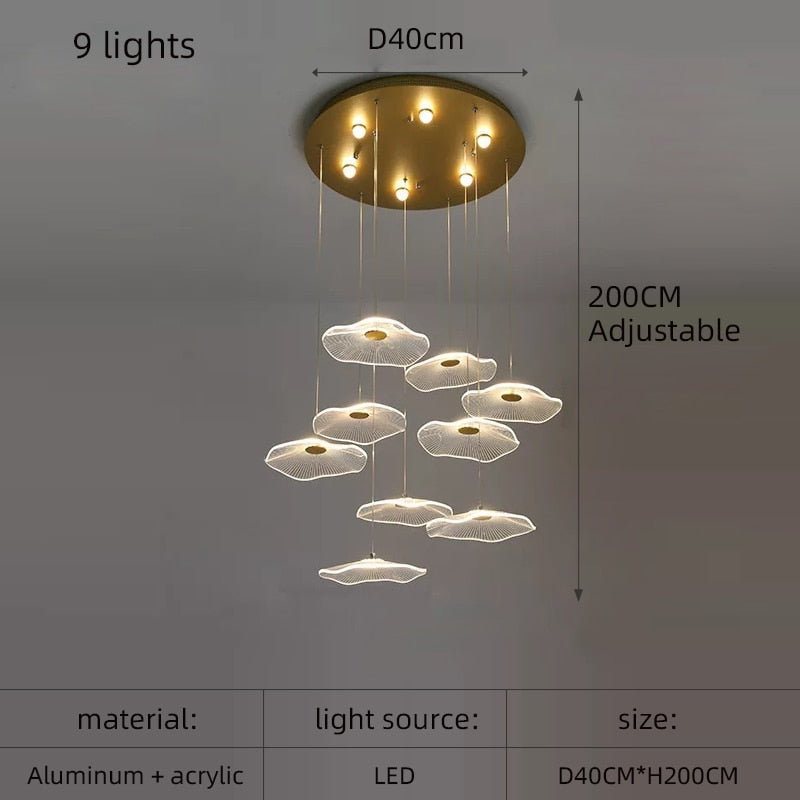 Lotus Leaf Chandelier: Elegant Lighting for Your Space-ChandeliersDecor