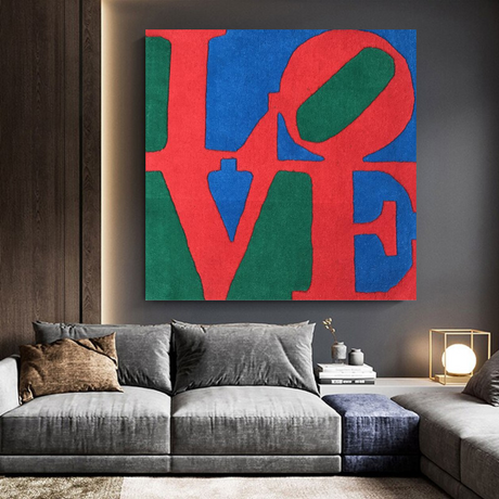 Love Abstract Canvas Wall Art-ChandeliersDecor