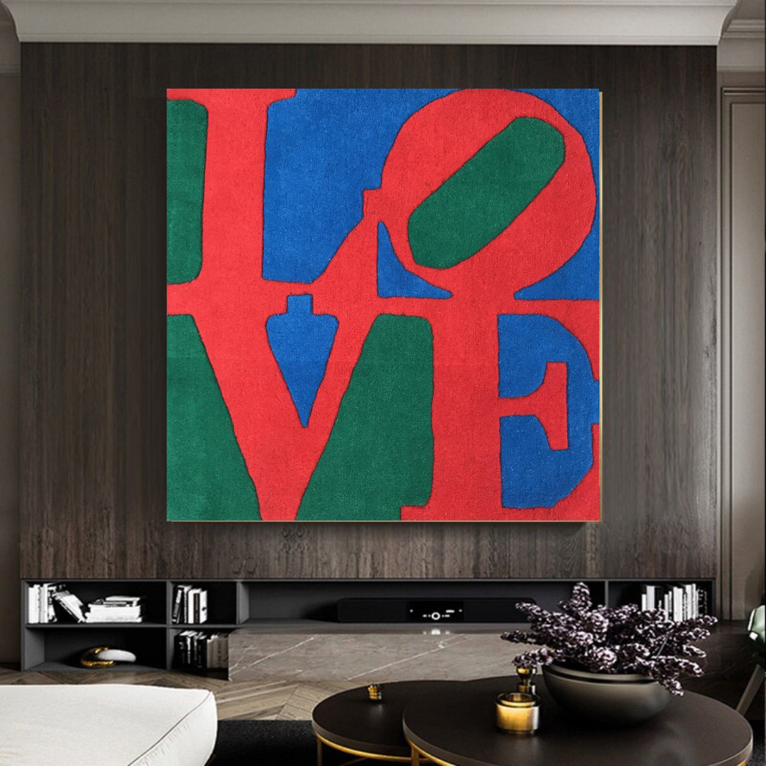 Love Abstract Canvas Wall Art-ChandeliersDecor