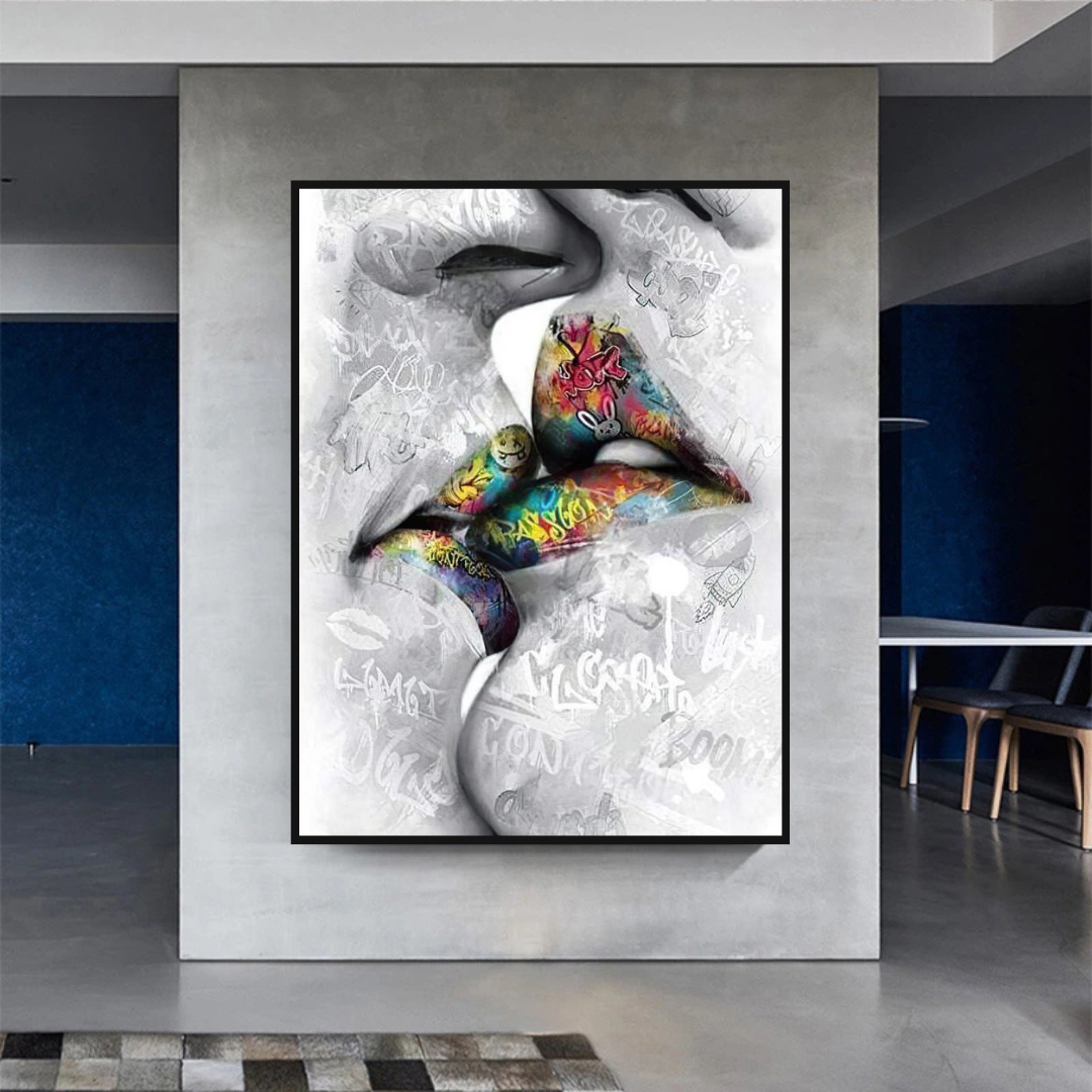 Lovers Kiss Wall Art: Exquisite D√©cor for Passionate Souls-ChandeliersDecor