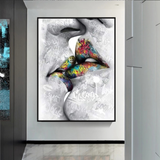 Lovers Kiss Wall Art: Exquisite D√©cor for Passionate Souls-ChandeliersDecor