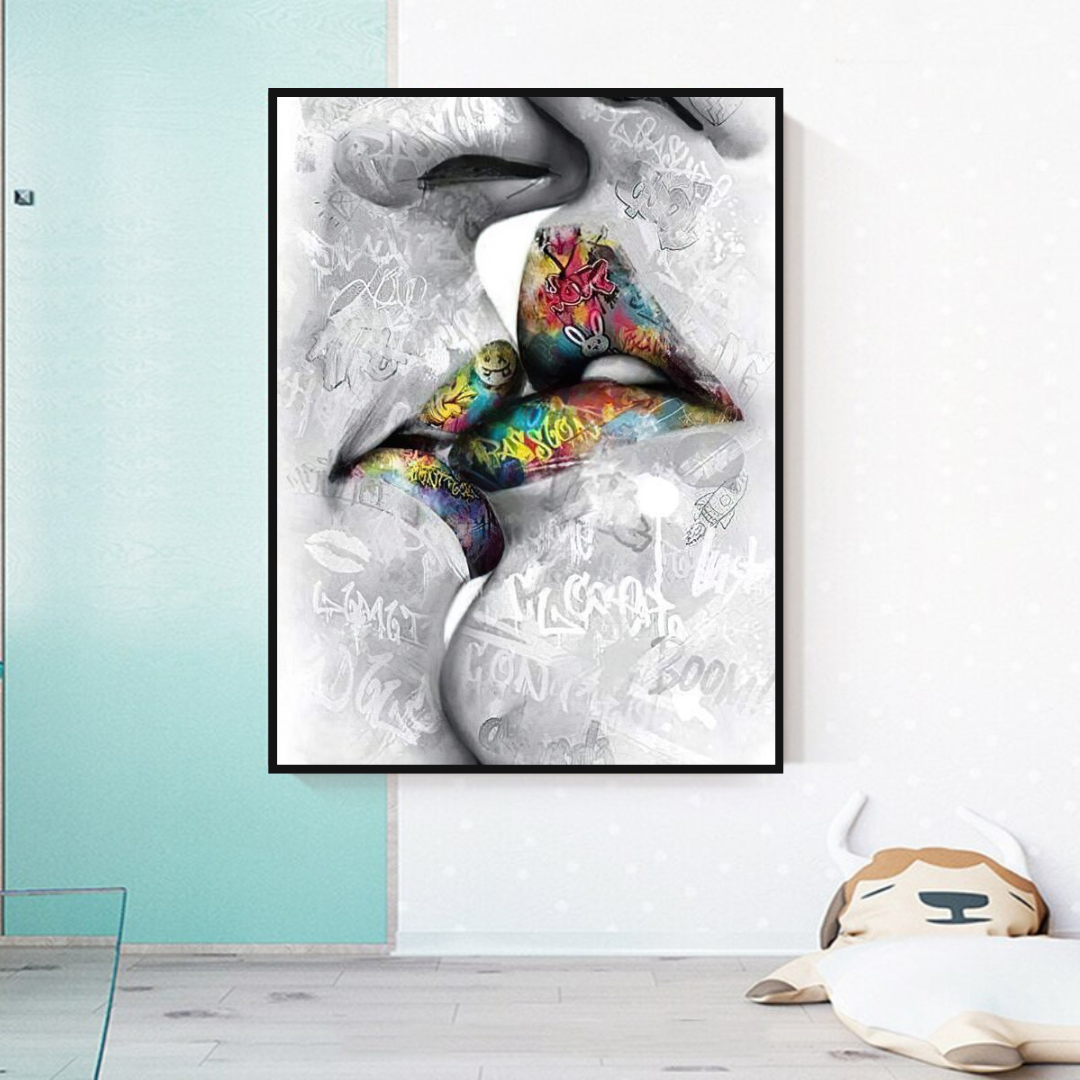 Lovers Kiss Wall Art: Exquisite D√©cor for Passionate Souls