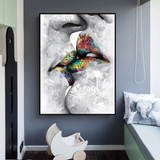 Lovers Kiss Wall Art: Exquisite D√©cor for Passionate Souls-ChandeliersDecor