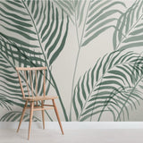 Lush Green Tropical Vibe Mural Wallpaper-ChandeliersDecor