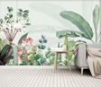 Lush Greens Tropical Wallpaper Murals: Bring Tropics Home-ChandeliersDecor