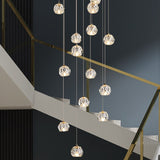 Luxury Crystal Stair Chandelier - Football Shape-ChandeliersDecor