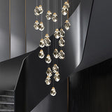 Luxury Crystal Staircase Chandelier with LED Lights-ChandeliersDecor