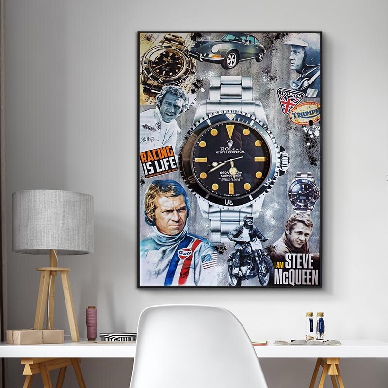 Luxury Watch Mcqueen Canvas Wall Art-ChandeliersDecor