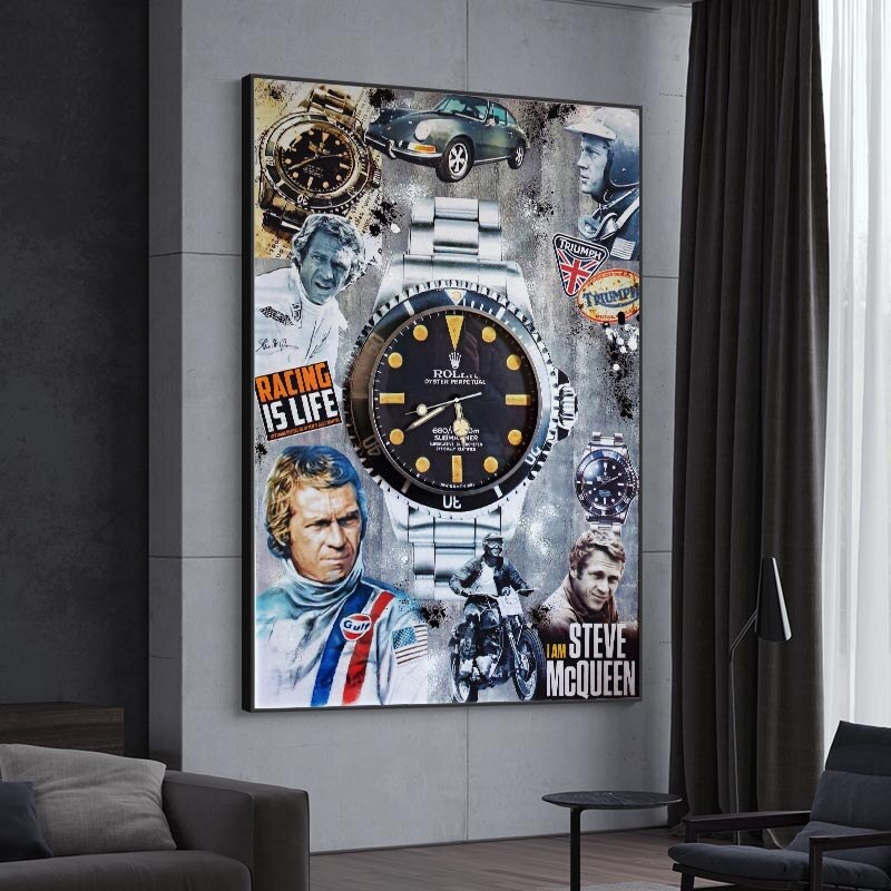 Luxury Watch Mcqueen Canvas Wall Art-ChandeliersDecor