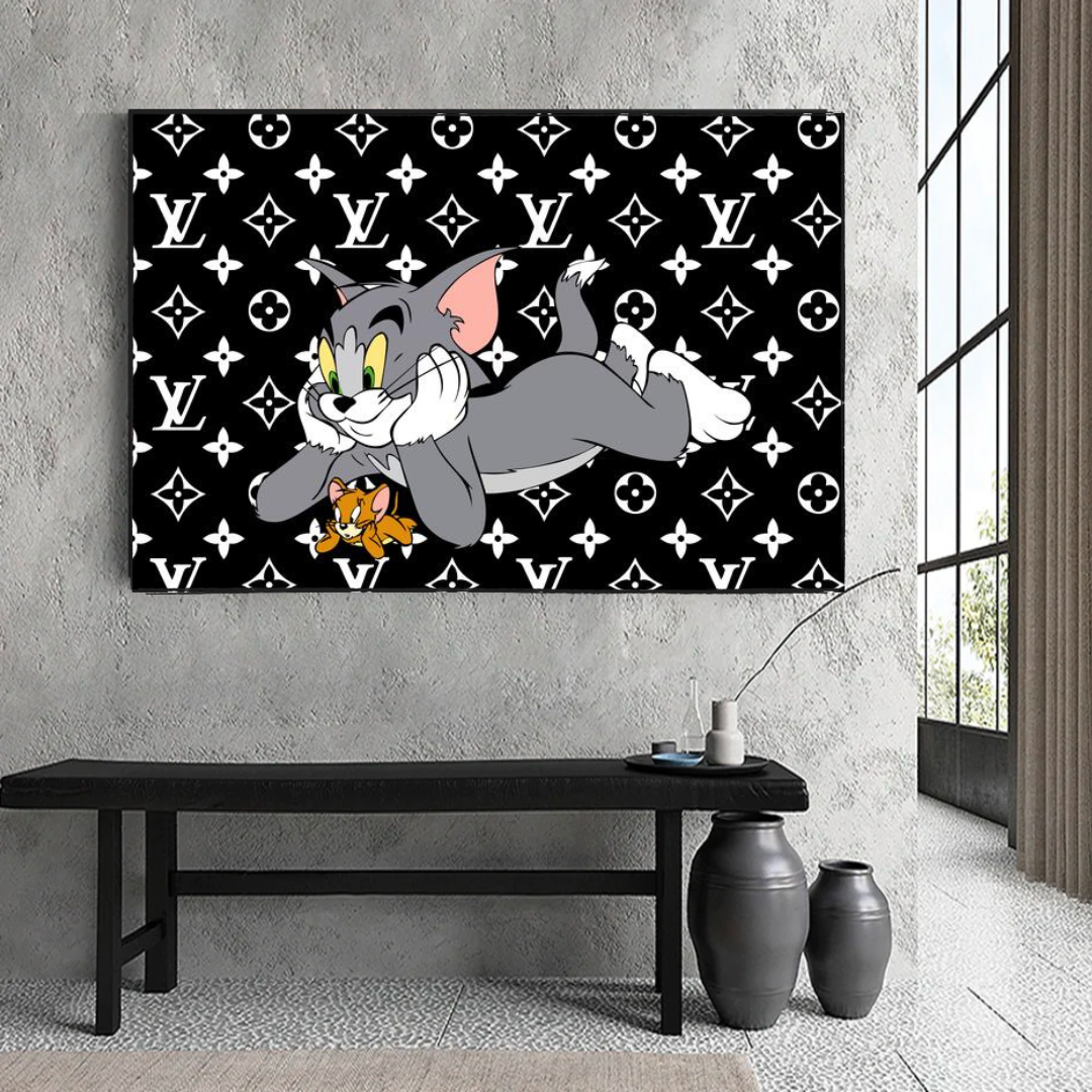 LV Tom and Jerry Canvas Wall Art ‚Äì Unique LV Collection