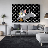 LV Tom and Jerry Canvas Wall Art ‚Äì Unique LV Collection-ChandeliersDecor