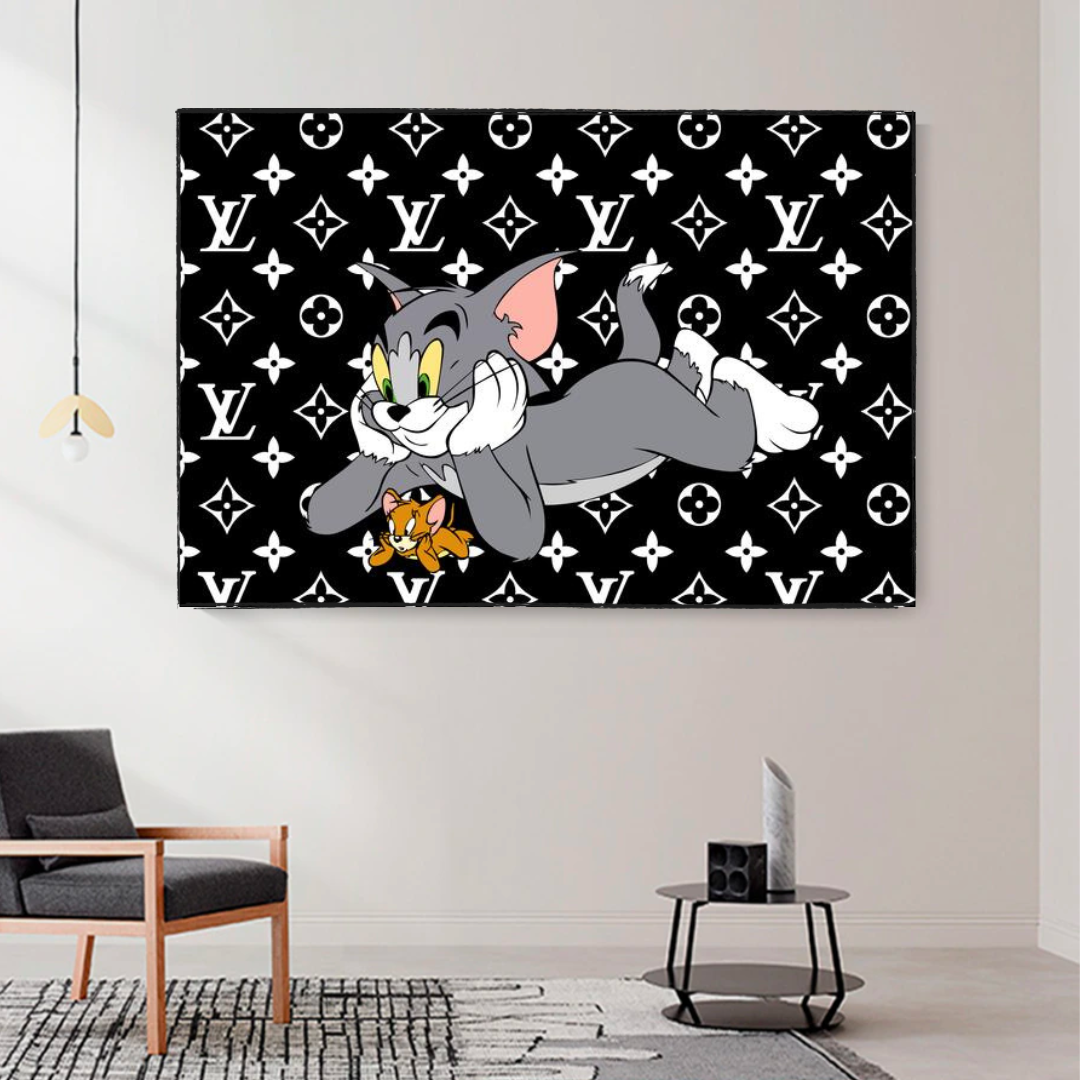 LV Tom and Jerry Canvas Wall Art ‚Äì Unique LV Collection-ChandeliersDecor