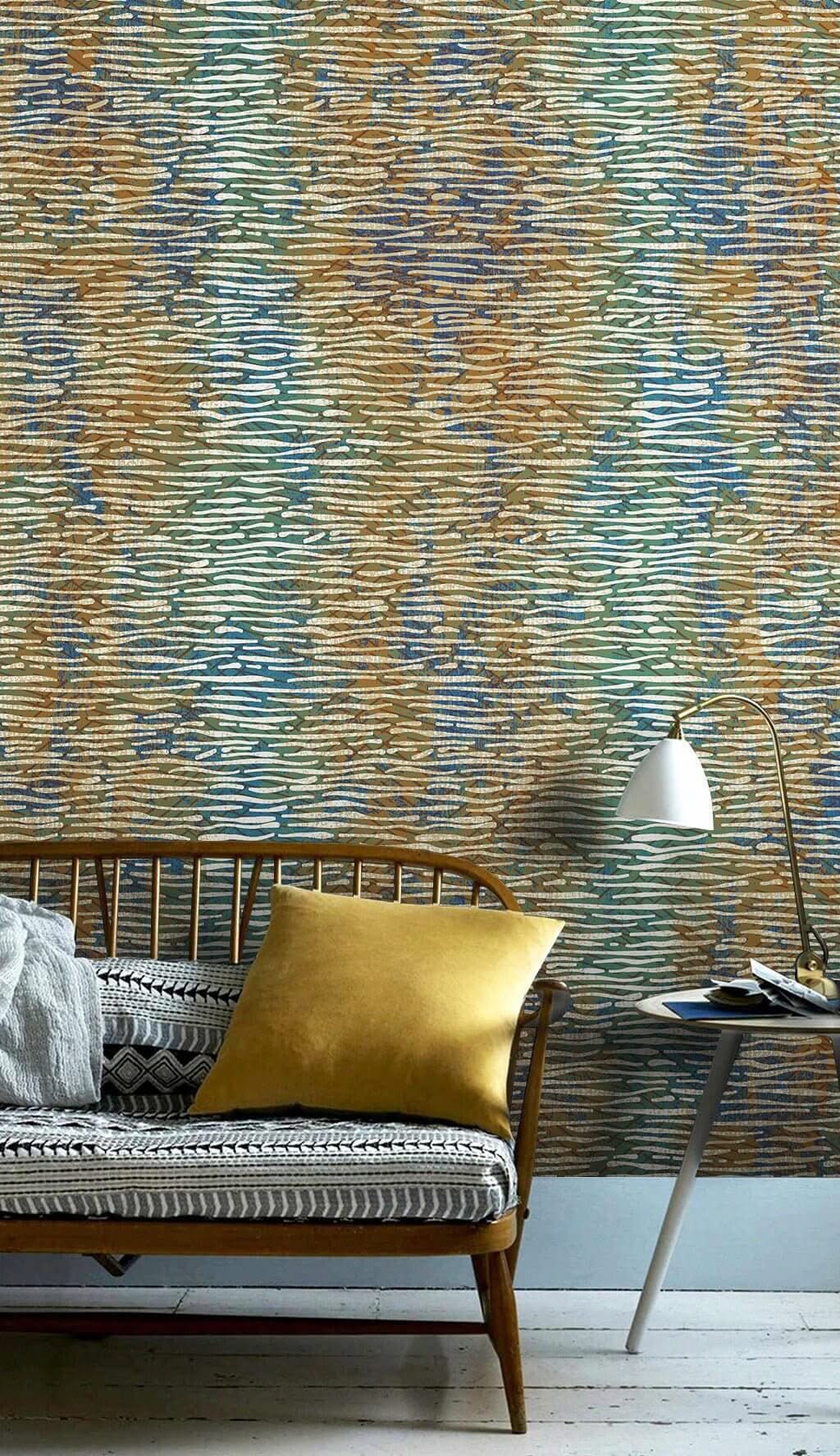 Magnolia Magic Geometric Wallpaper Mural-ChandeliersDecor.com