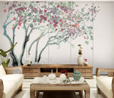 Magnolia Traditional Design: Tree Art Wallpaper Mural-ChandeliersDecor