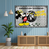 Make Money - Disney Mickey Canvas Wall Art-ChandeliersDecor