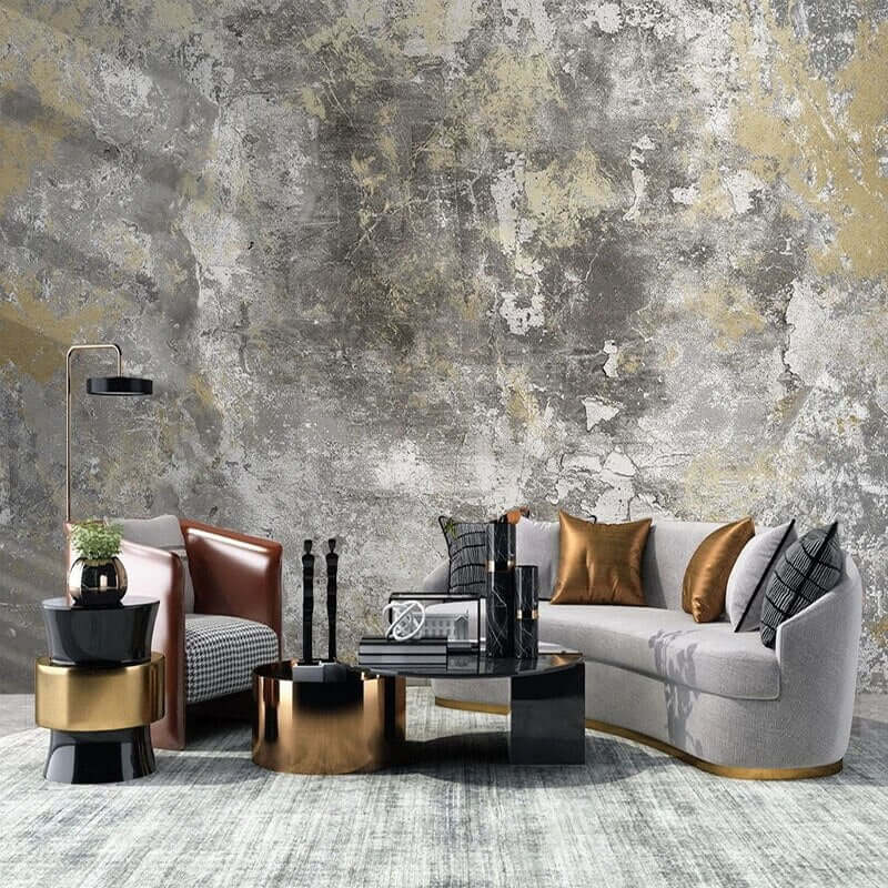 Marble Cement Wall Retro Wallpaper for Home Wall Decor-ChandeliersDecor.com