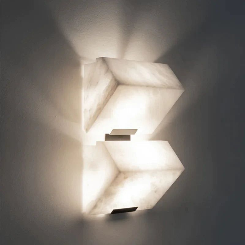 Marble Natural Stone LED Wall Light-ChandeliersDecor