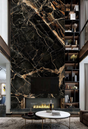 Marble Wallpaper Murals - Black Beauty Stone-ChandeliersDecor