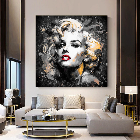 Marilyn Black and White Poster: Classic Décor Accent