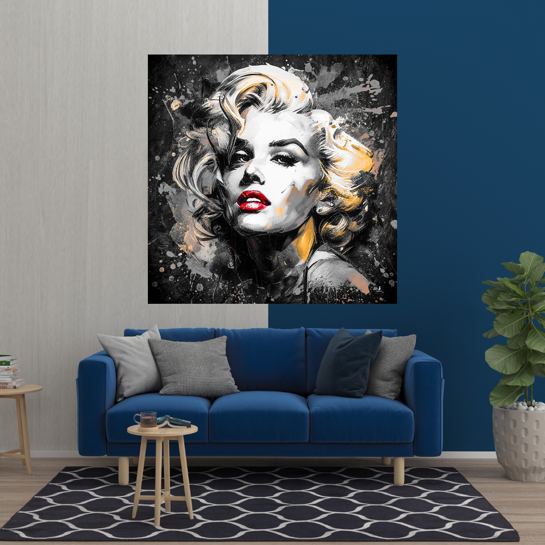 Marilyn Black and White Poster: Classic Décor Accent-ChandeliersDecor