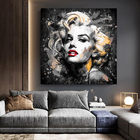 Marilyn Black and White Poster: Classic Décor Accent-ChandeliersDecor