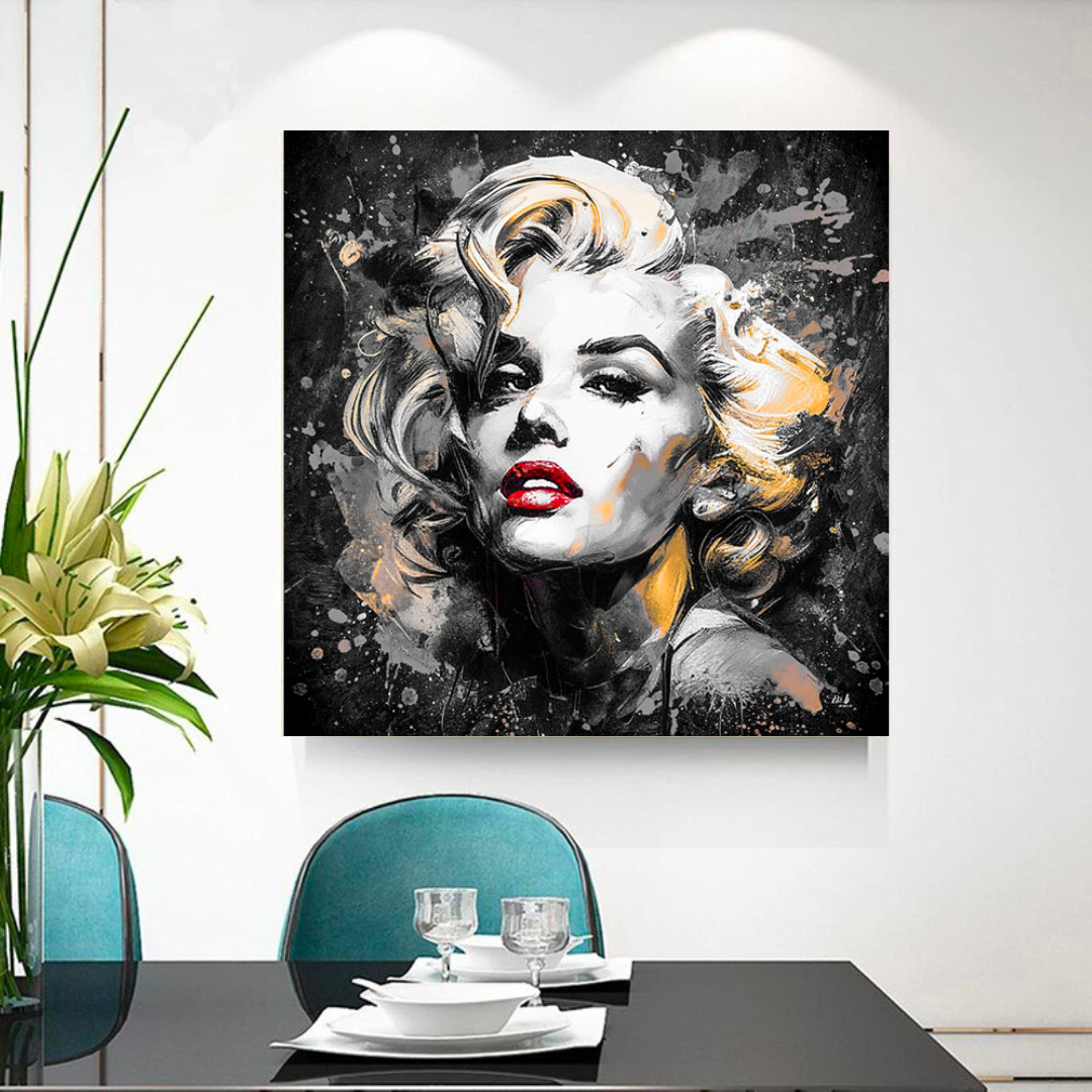 Marilyn Black and White Poster: Classic Décor Accent-ChandeliersDecor