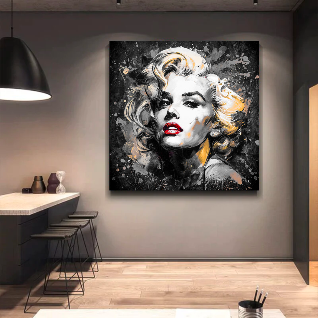 Marilyn Black and White Poster: Classic Décor Accent-ChandeliersDecor