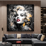 Marilyn Black and White Poster: Classic Décor Accent-ChandeliersDecor