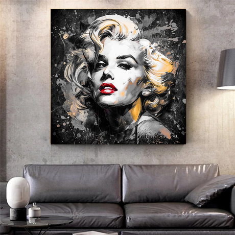 Marilyn Black and White Poster: Classic Décor Accent-ChandeliersDecor