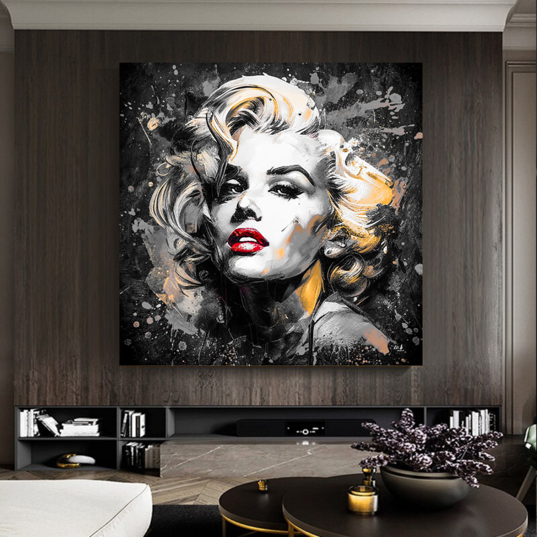 Marilyn Black and White Poster: Classic Décor Accent-ChandeliersDecor