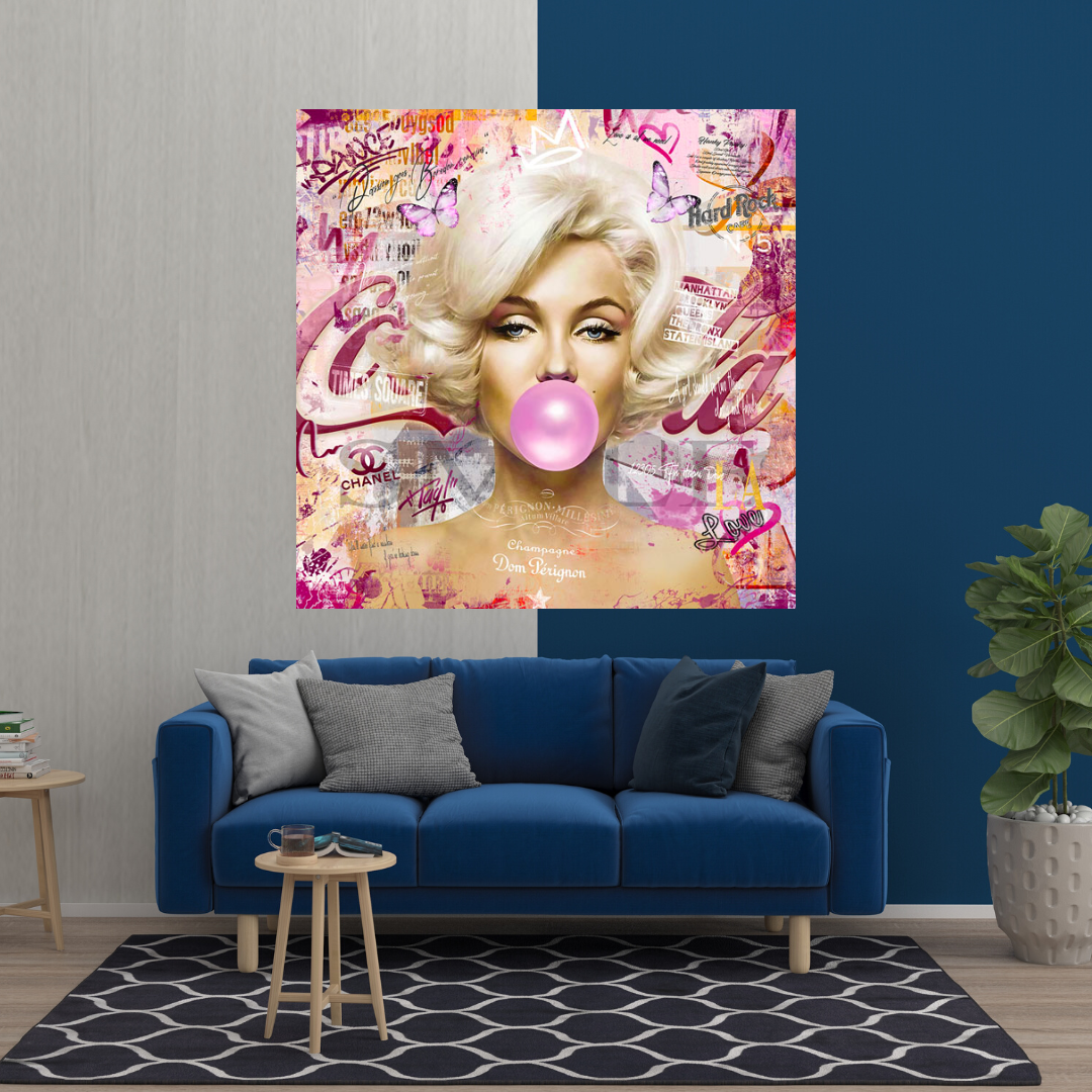 Marilyn Monroe Bubble Poster - Captivating Vintage Style-ChandeliersDecor