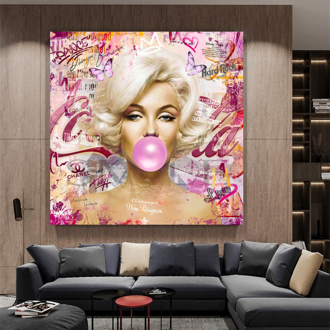 Marilyn Monroe Bubble Poster - Captivating Vintage Style-ChandeliersDecor