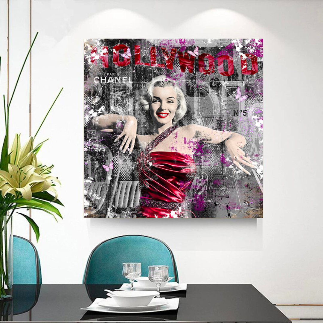 Marilyn Monroe Poster: Discover the Eternal Beauty Red-ChandeliersDecor