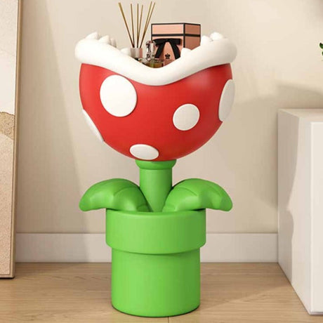 Mario Flower Statue: Unique Ornament for Mario Fans-ChandeliersDecor