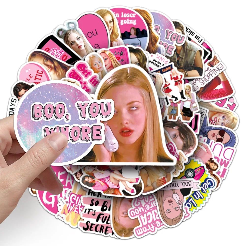 Mean Girls Stickers - Official Fan Pack with Iconic Quotes and Images-ChandeliersDecor