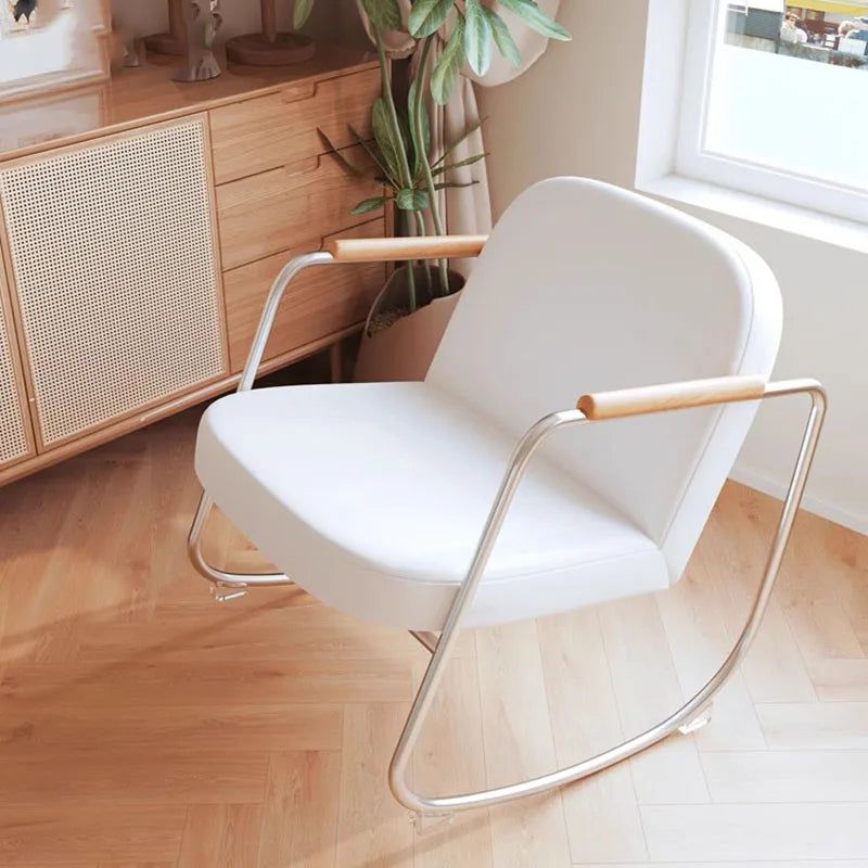 Metal Minimalist Rocking Lounge Chair - Modern Style-ChandeliersDecor